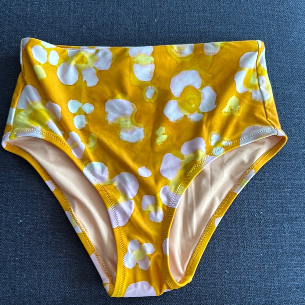 Madewell second wave retro high-waist bikini bottom. Small. NWT.